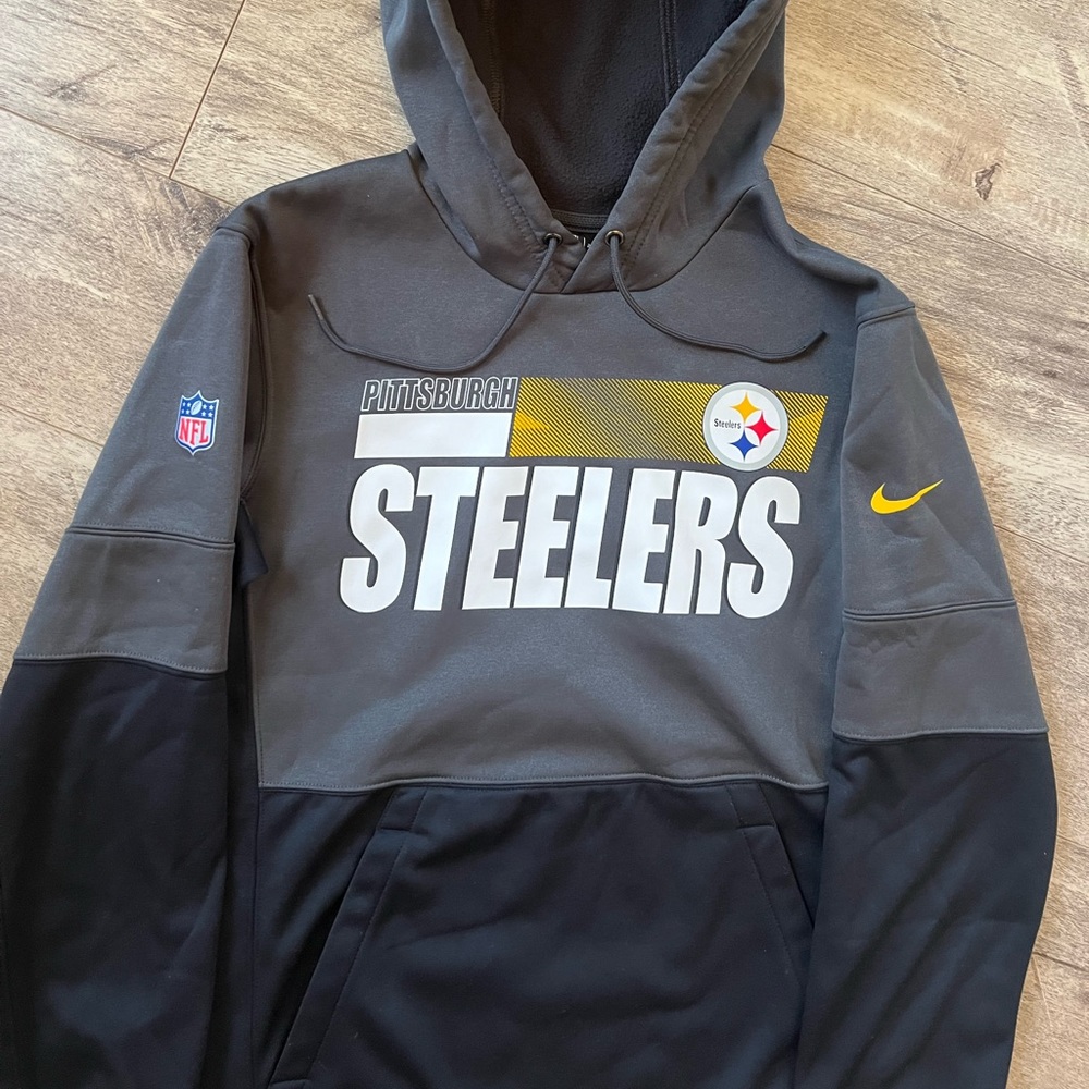 Nike Dri-Fit Pittsburgh Steelers NFL OnField Apparel Hoodie Mens Small